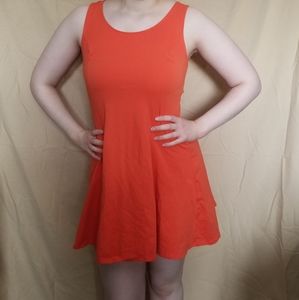 2/$20 Suzy Shier Bright Orange Fit & Flare Dress
